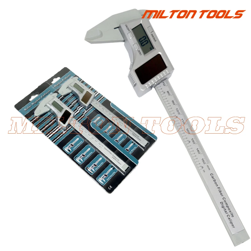 200MM 8inch long jaw Fiber Solar Digital Caliper solar vernier caliper 150mm ruler micromter gauge  For ON/Off Road EP GP RC Car