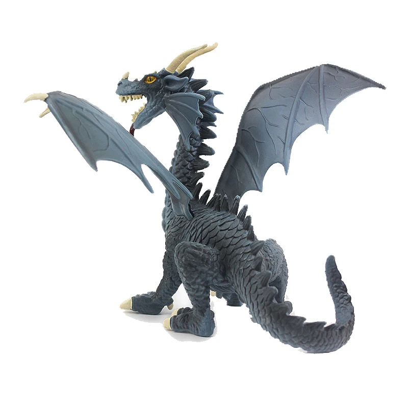 Western Blue Dragon Pterosaur Action Figure Toy Simulated Game Characters Dinosaur Model Doll Home Decoration