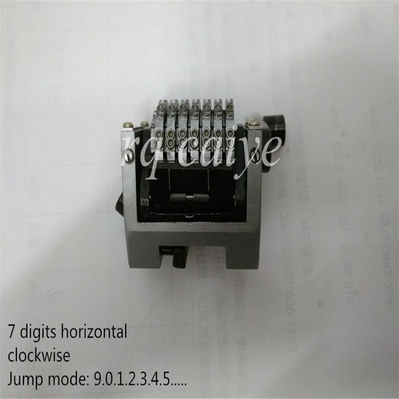 GTO 7 digits horizontal numbering machine ,clockwise jump mode 9.0.1.2.3.4.5.6...