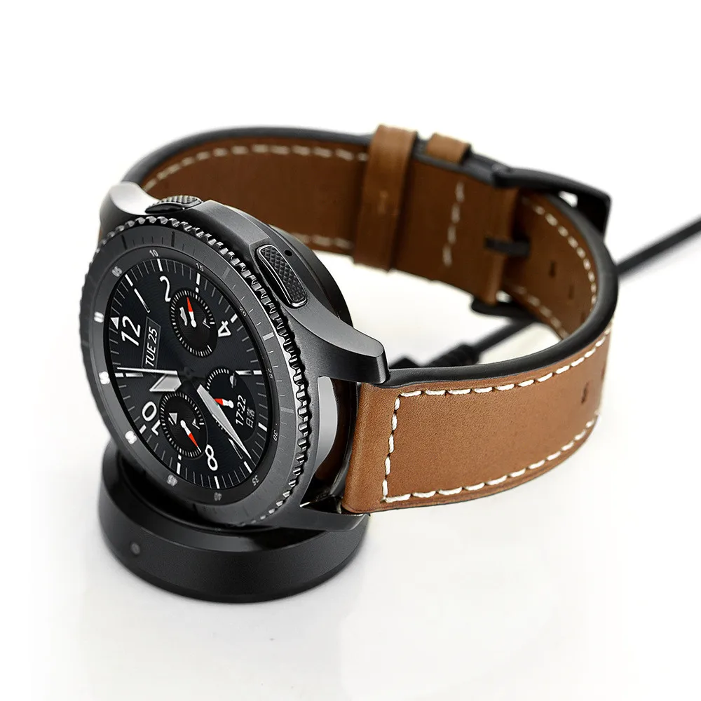 SIKAI-cargador rápido inalámbrico para Samsung Gear S3 S2 Frontier, base de carga portátil para Samsung Galaxy Watch 4/3/Active 2