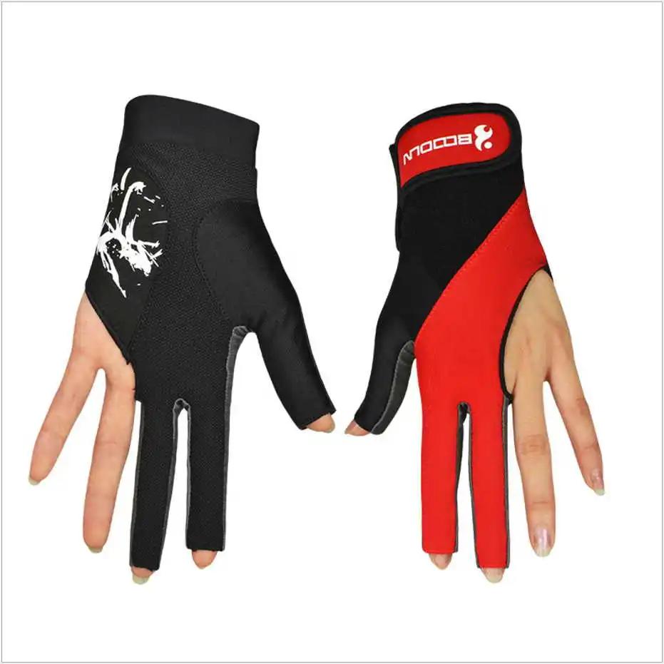1 Piece Boodun Billiard Pool Shooters 3 Fingers Left Hands Gloves Billiard Glove Snooker instruments Billiard Accessories