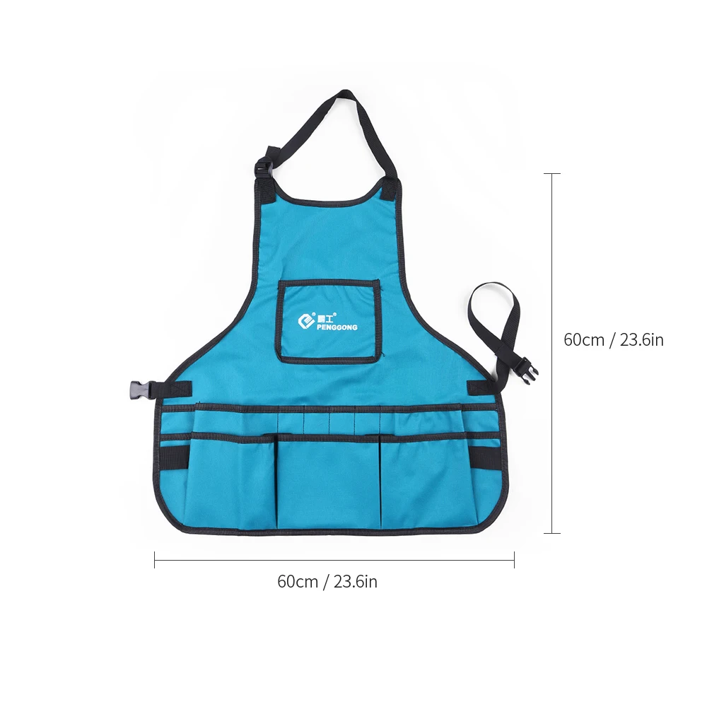 캔버스 정원 도구 수납 주머니가 있는 앞치마, 남녀공용 정원사 심기 액세서리, 실용적인 캔버스 정원 도구