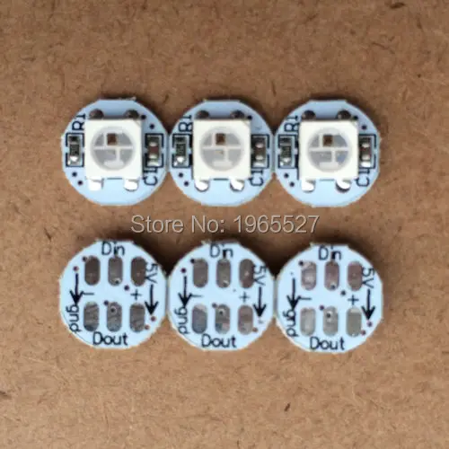 100 x ws2812 heatsink individually addressable rgb full color ws2812b led with heatsink dc 5v White PCB 4pins 5050 SMD RGB LED