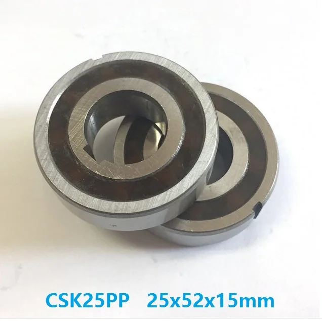 100pcs CSK25PP 25mm One Way Clutch Bearing With dual keyway 25x52x15 mm Sprag Freewheel Backstop Bearing 25*52*15mm