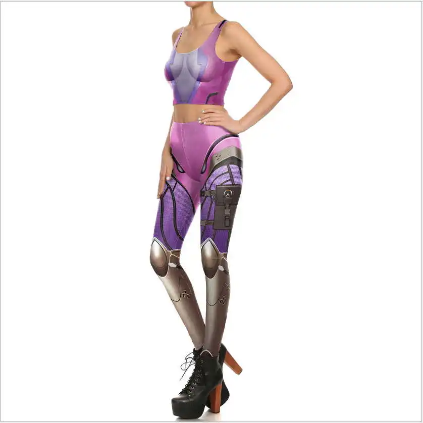 Game OW Windowmaker costume cosplay tops and Pants Set Amelie Lacroix Sleeveless sexy anime clothing costume tight Bodysuit