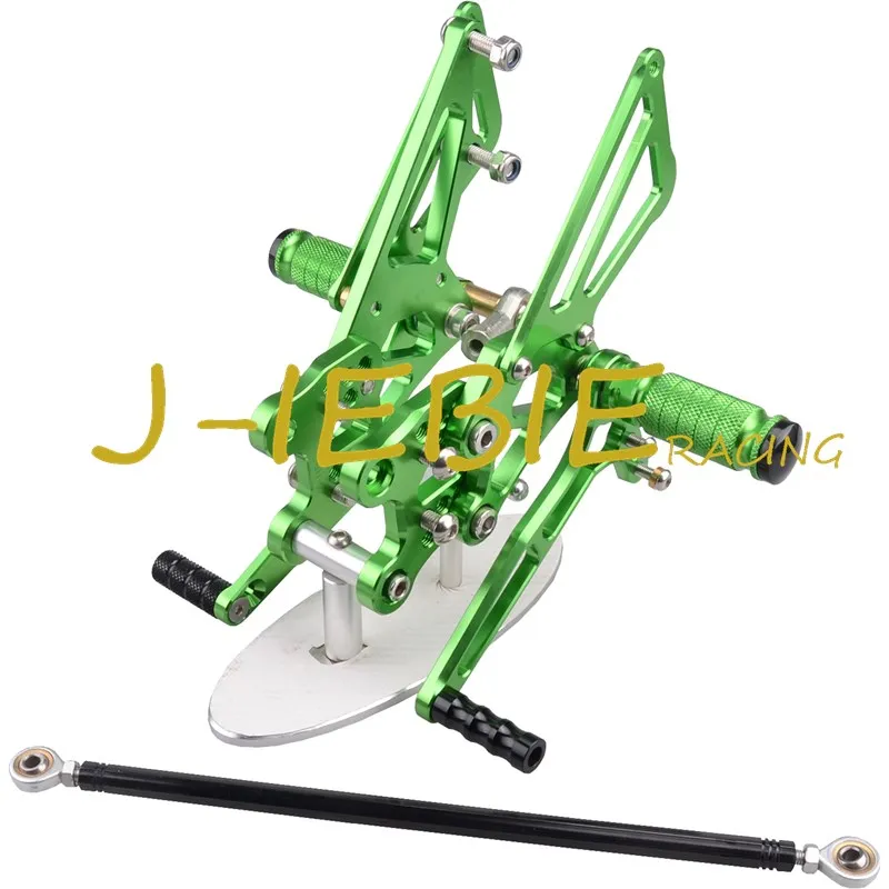 CNC Racing Rearset Adjustable Rear Sets Foot pegs Fit For Kawasaki NINJA ZX14R 2006 2007 2008 2009 2010 2011 GREEN