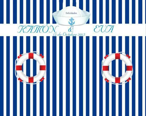 

custom PHOTOCALL MARINEROS PARA BODAS Y FIESTAS Naval Sailors Blue Stripes photo backdrop Computer print party background