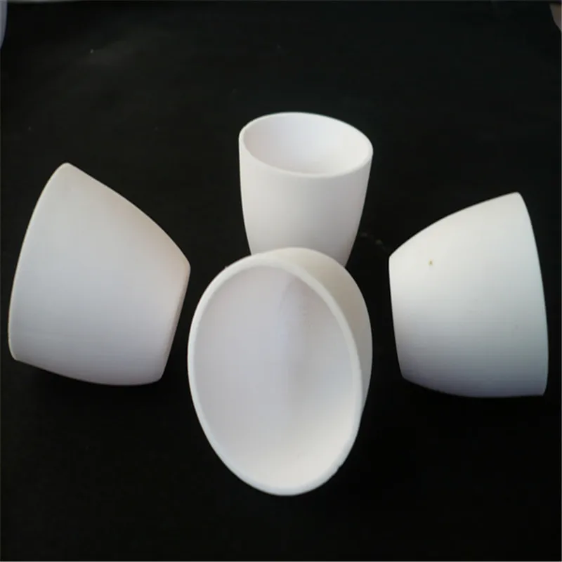 high purity alumina al2o3 ceramic crucible dia90x76mm 250ml capacity arc-shaped