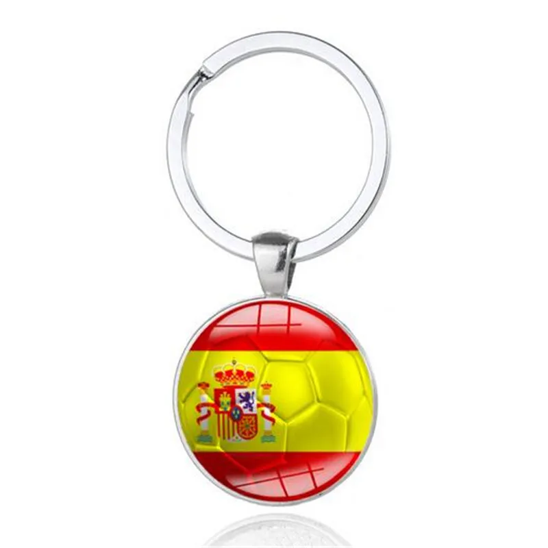 10 x New 2018  Football Car Keychain Keyring For Spain Italy Japan Brazil Australia Cameroon Croatia Uruguay Flag