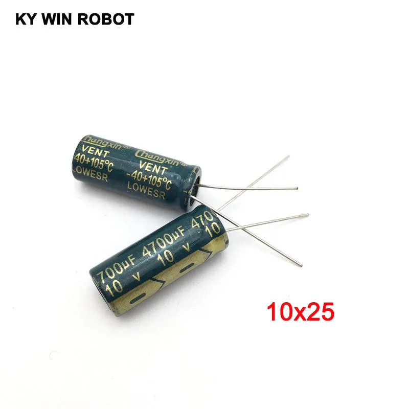 10 pcs Aluminum electrolytic capacitor 4700 uF 10 V 10 * 25 mm frekuensi tinggi Radial Electrolytic kapasitor