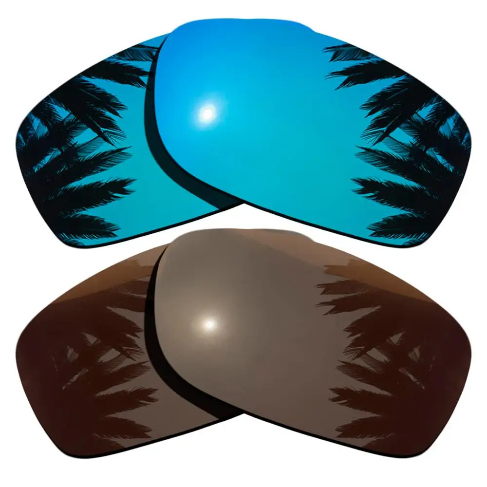 

Ice Blue Mirrored & Brown Polarized Replacement Lenses for Fives Squared Frame 100% UVA & UVB