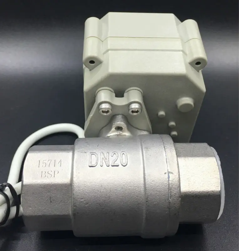 TFM20-S2-C, DC9V-24V New 2 Way SS304 3/4'' DN20 Modulating Valve 0-5V, 0-10V or 4-20mA 5 Wires For Water Proportional Control