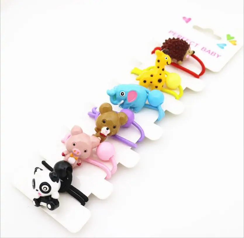 Fashion Lovely Animal Headwear cute Elastic Hair Bands Hair Rings Ties in Girls Kids Cartoon Hair Accessories Q29