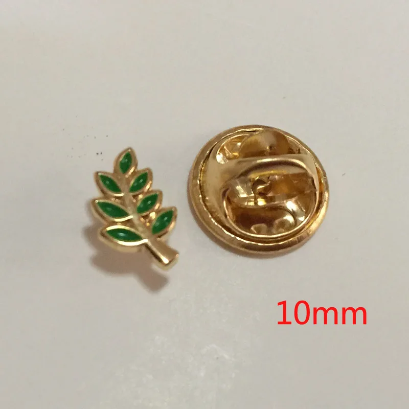 

100pcs Green Enamel Pins Badge and Brooches Acacia Sprig Masonic regalia Freemason Lapel Pin Akasha Gift for Fellow Metal Craft