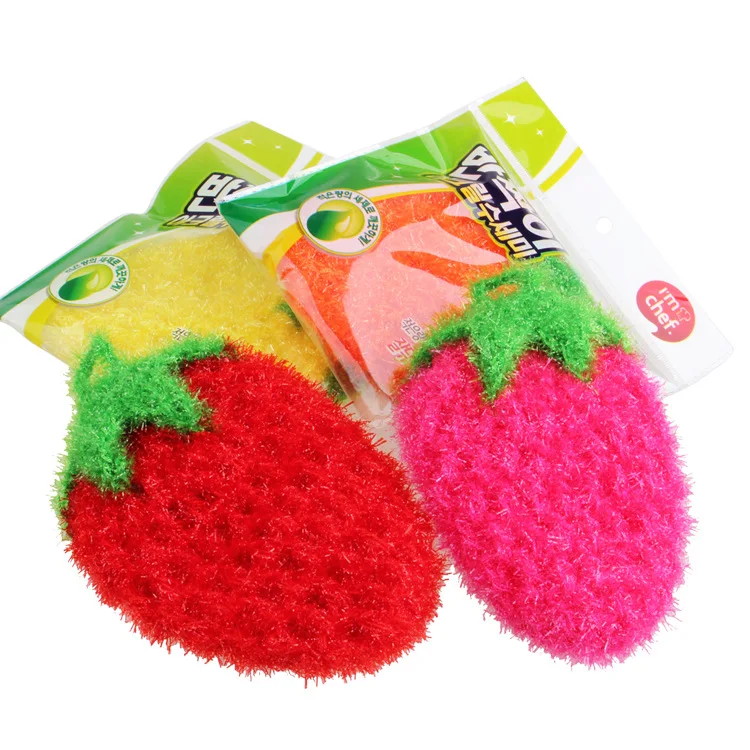 3 Pcs/Lot  Strawberry Dish towel/ Dish cloth /Scrubber/ Susemi Scrubby / Dish Scrubbie