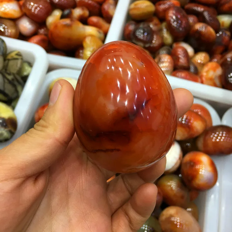 Newrrival Natural Red Carnelian Geode Crystal Quartz Agate Polished Specimen