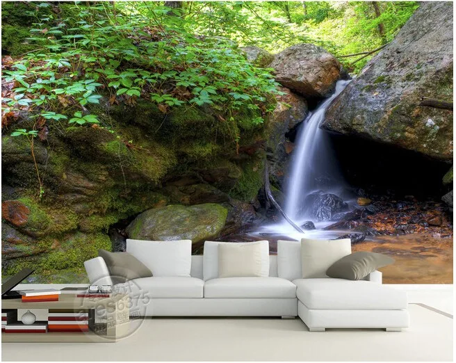 

The latest 3D murals, de parede Papel, forest waterfall landscape . Living room, sofa TV background wall, bedroom wall paper.