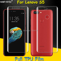 Front / Back Full Coverage Clear Soft TPU Film Screen Protector For Lenovo S5 5.7\