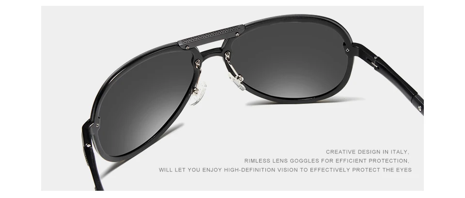 KINGSEVEN BRAND DESIGN Neue Polarisierte Randlose Sonnenbrille für Männer und Frauen, Pilotenrahmen, Sonnenbrille, Herren-Schutzbrille, UV400 Gafas De Sol – Detail 2