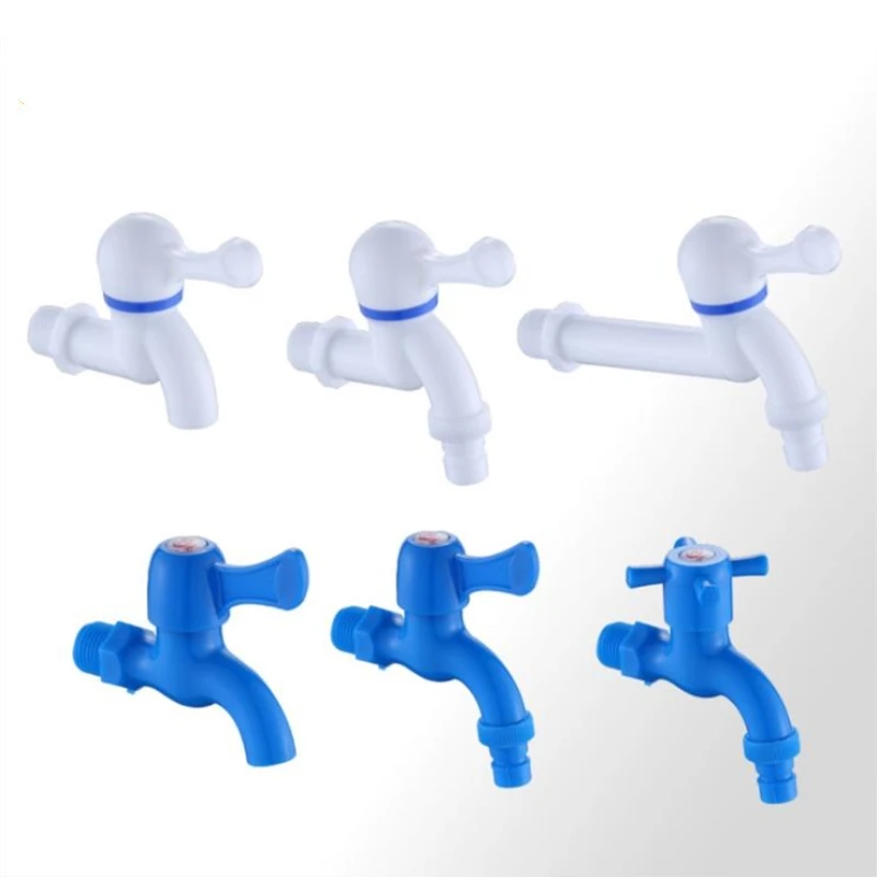 plastic faucet pp mini tap male thread white small Bibcock easy install washing machine wholesale garden