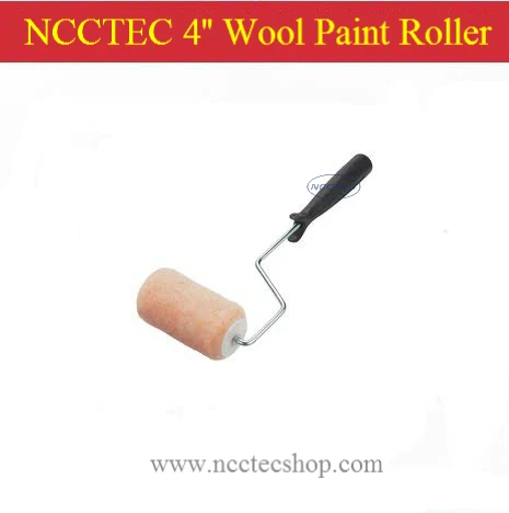 4'' Water-based latex paint brush roller | 100mm wool paint roller head with handle