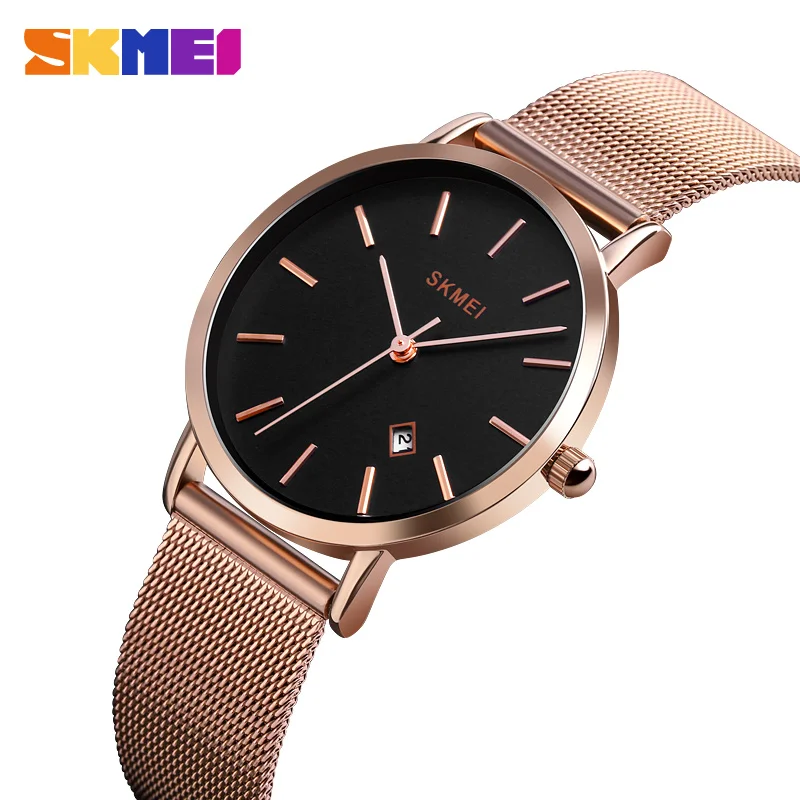 

SKMEI Fashion Women Watch Casual Quartz Wristwatches Simple Style 3bar Waterproof Stainless Steel Watchband reloj mujer 1530