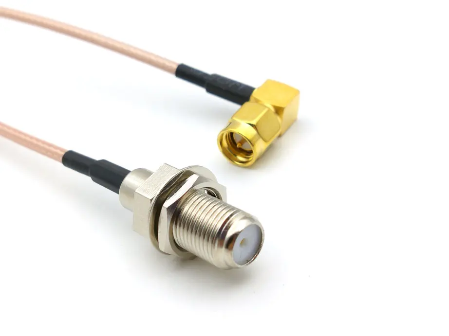 

100 шт., гнездовой разъем F-типа на штекер SMA, прямоугольный гибкий кабель RG316