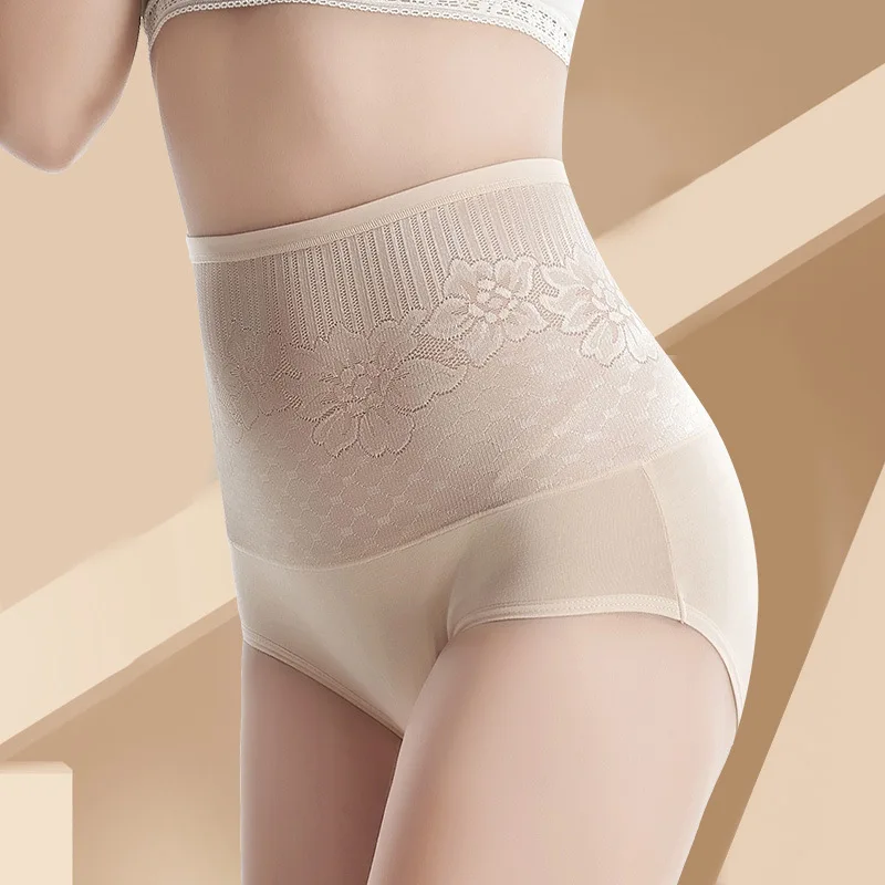 Jacquard Seamless Traceless High Waist Women Underwear Cotton Sexy Shapewear Abdomen Hips Slim Panties Calcinha Lingerie Briefs image 3