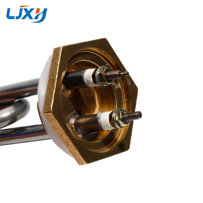 LJXH DN32 Electric Heater SUS304 Tube Brass Thread Resistance Immersion Heating Element For Boiler Tank