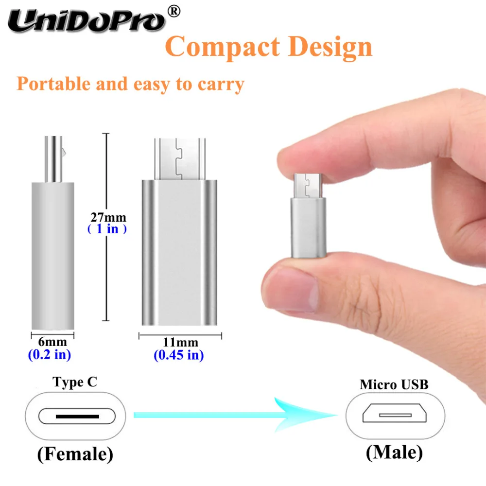 Type C F to Micro USB M Charge Adapter for Vodafone Smart Tab N8 / Tab Prime 7 / Ultra 7/ Style 7/ First 7 Charging Converter