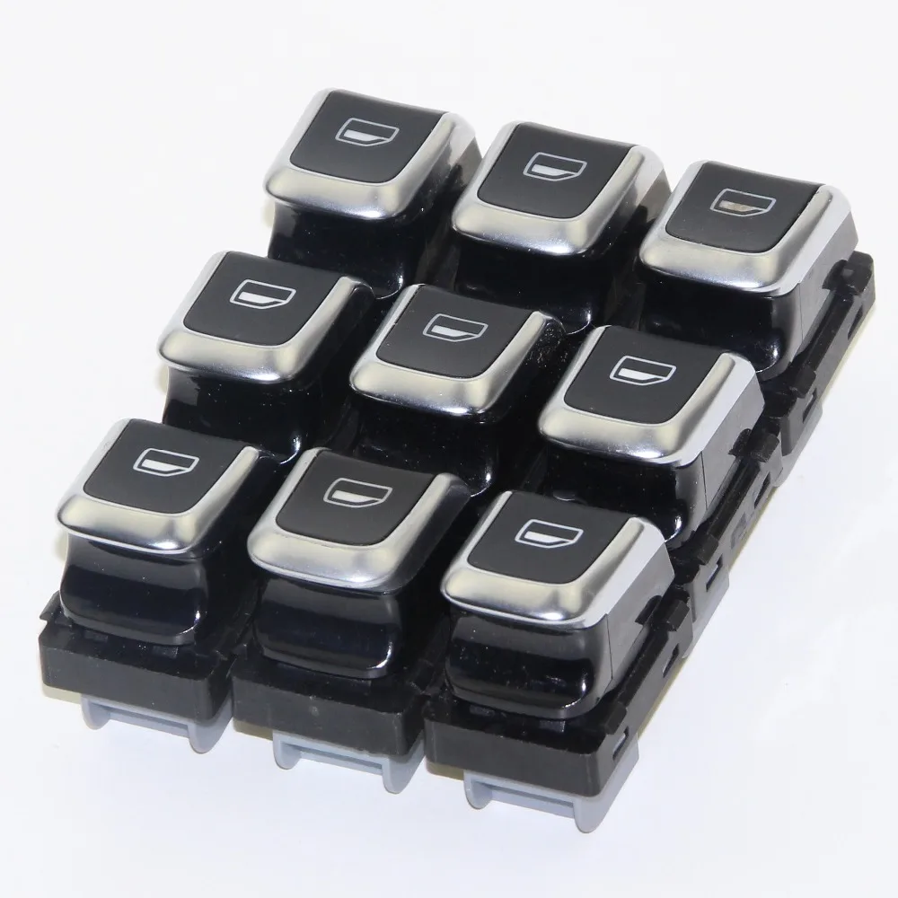 

9pcs OEM Chrome Passenger Side Window Regulator Switch For A6 S6 C7 A7 A8 Q3 4GD959855 8KD959855 4GD 959 855