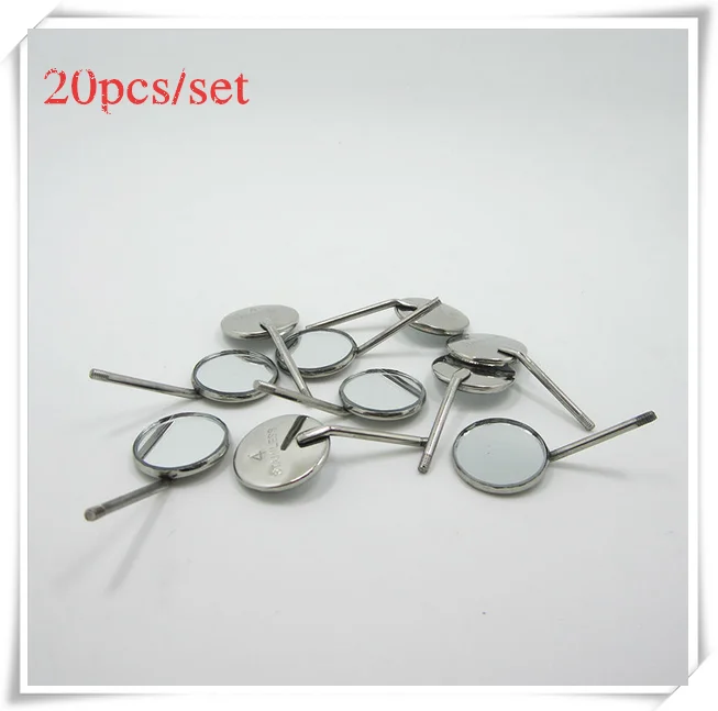 New 20Pcs Stainless Steel Dental Mirror Mouth Tooth Oral Care Dental Glimpse Mouth Inspect Instrument 4#