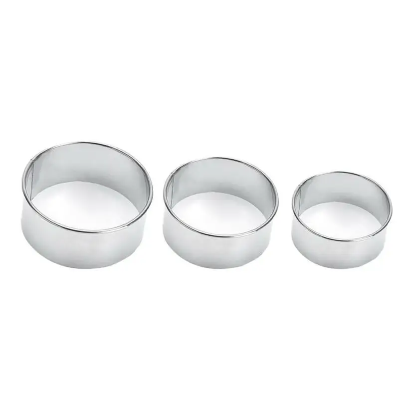 3 Stück runde Ausstechformen aus Edelstahl, zum Ausstechen von Teigblättern für Kuchen und Gebäck, DIY-Backwerkzeug, Küchenhelfer für süße Leckereien. – Detail 9