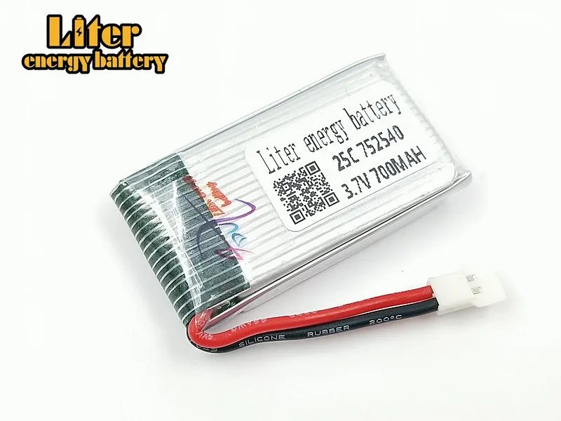 Batería de litio de 3,7 V, 700mAh, X5C, X5SW, Tanco M68, Chengxing, CX-30, H5C, quadrocopter, 752540, 25c, 20 unids/lote