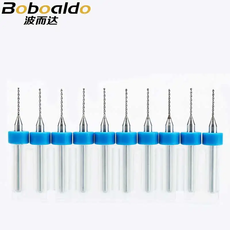 10pc 3.175mm 0.2-3.0mm Carbide Tungsten Corn Cutter cutting PCB milling bits end mill CNC router bits