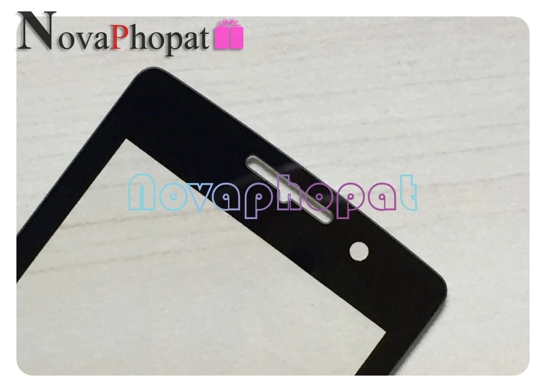 Novaphopat Black Glass Screen For Philips Xenium X623 623 Glass lens Panel Replacement + tracking