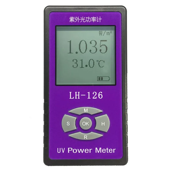 UV power Meter detector Handheld Glass Fabric glasses UV blocking rate Solar Films UV Light radiation strength tester