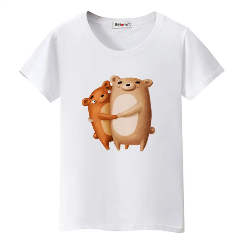 

BGtomato 2022 cartoon bear funny tshirt new design tops lovely cartoon clothes harajuku shirt friends t-shirt kawaii haut femme