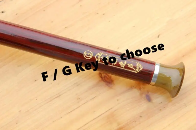 Imitate Rosewood ABS Resin Bawu Flute Chinese Vertical Flute Key of F&G Handmade Folk Music Instrument China Dizi