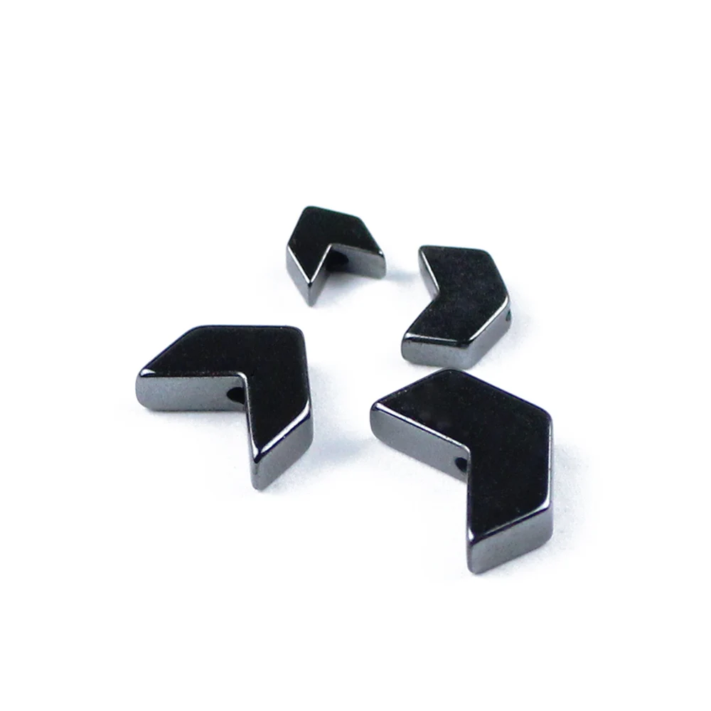 V Triangle Arrows Natural Black Hematite Beads 4 6 8 10mm Loose Beads For Jewelry Necklace Bracelet Earring Pendant Making DIY