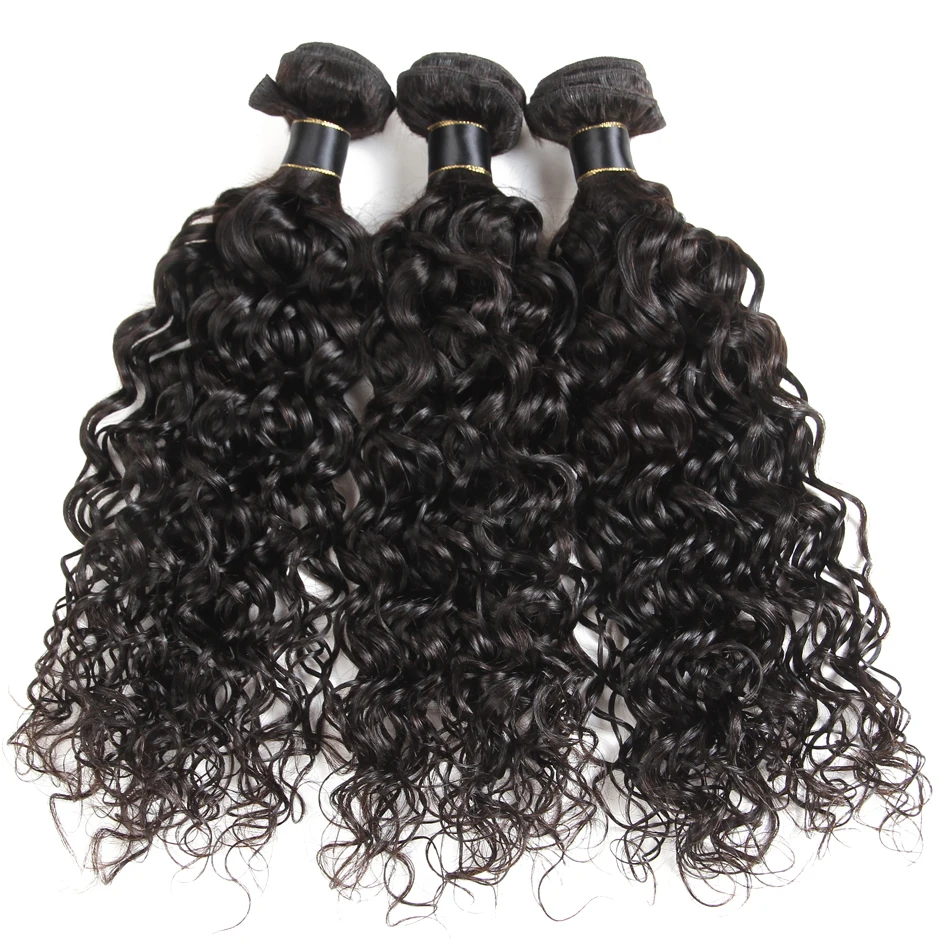 Ashimary Brazilian Water Wave 3/4 Bundles Deals 100% Human Hair Bundles Remy Hair Extensions 8-28 Inch Free Shipping