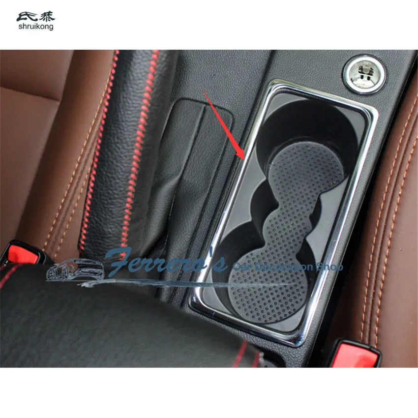 

1PC for 2015-2018 Skoda Octavia 5E3 Water Cup Frame Cover Stainless Steel Decoration Sequins High Quality Car Accessories