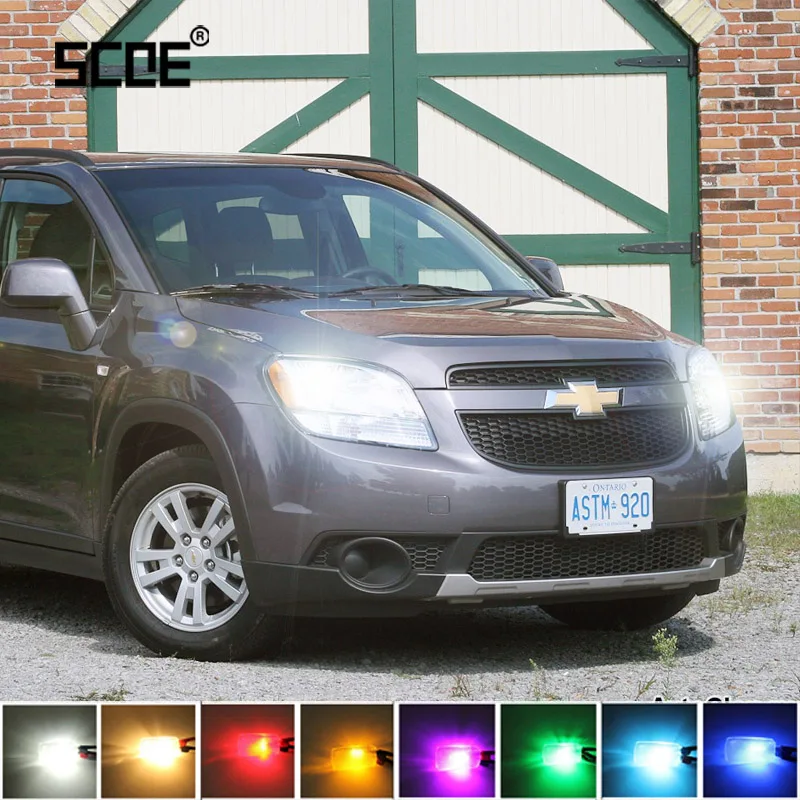 For Chevrolet Orlando, Spark, Tacuma, Trans Sport SCOE 2pcs Super Bright Front Parking Front Side Marker Light Bulb Car Styling