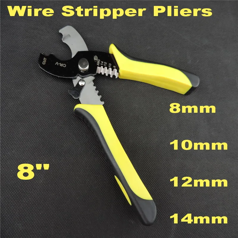 Free Shipping Wire Stripping Pliers Multi Functional Wire Stripper 8-1.4mm Electrician Tool Wire Stripper