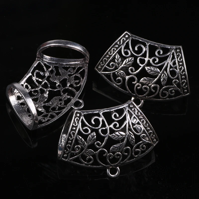 45MM 12pcs/lot Alloy Jewellery Scarf Slide Holding Tube Accessories, DIY Charm Necklace Pendant For Scarf