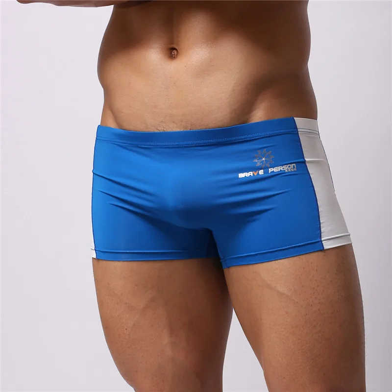 New Sexy Men Boxer Shorts BRAVE PERSON Man Underwear Comfortable Underpants Knickers Patchwork Fashion Cozy Boxer B1005