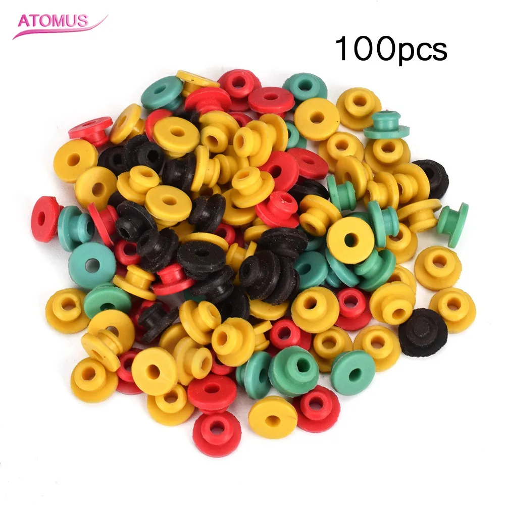 

100Pcs Armature Bar Tools Tattoo Supplies Needle Rubber Grommets Nipples "T" Type Needle Pad Tattoo Machine Accessory