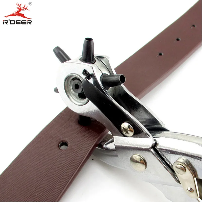 RDEER Punch Plier Belt Hole Hand Press 2.5/3/3.5/4/4.5/5mm Heavy Duty Eyelet tool Alicate