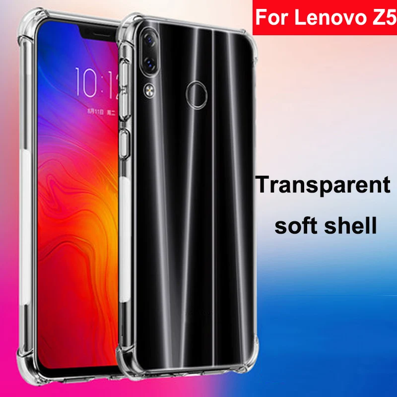 Coque Per Lenovo Z5 Custodia Capa Custodia Morbida Trasparente In Tpu Airbag Cover Per Telefono 6.2 ''Per Lenovo Z 5 Lenovoz5 L78011 Conchiglia Posteriore