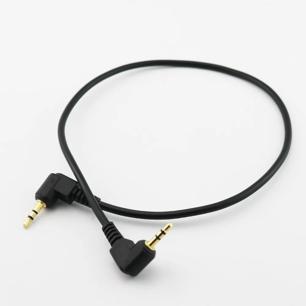 1pc 35cm 2.5mm Male Right Angle to 2.5mm Male Right Angle M/M TRS Stereo Audio Adapter Gold-Plated Cable